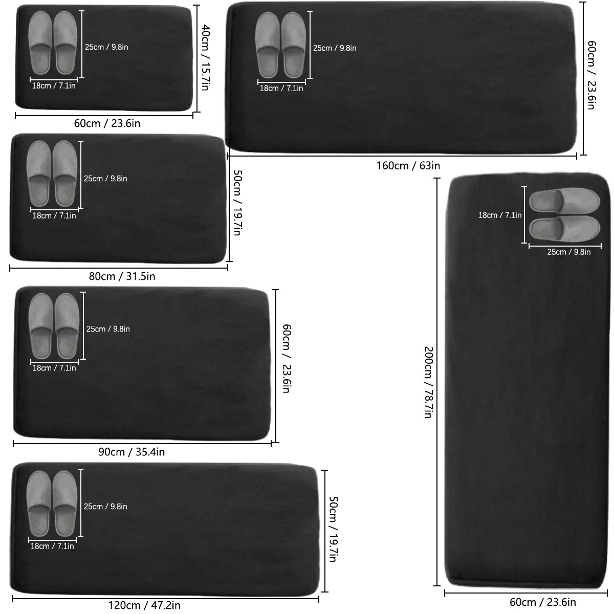 Tapis de cuisine uni Linéa