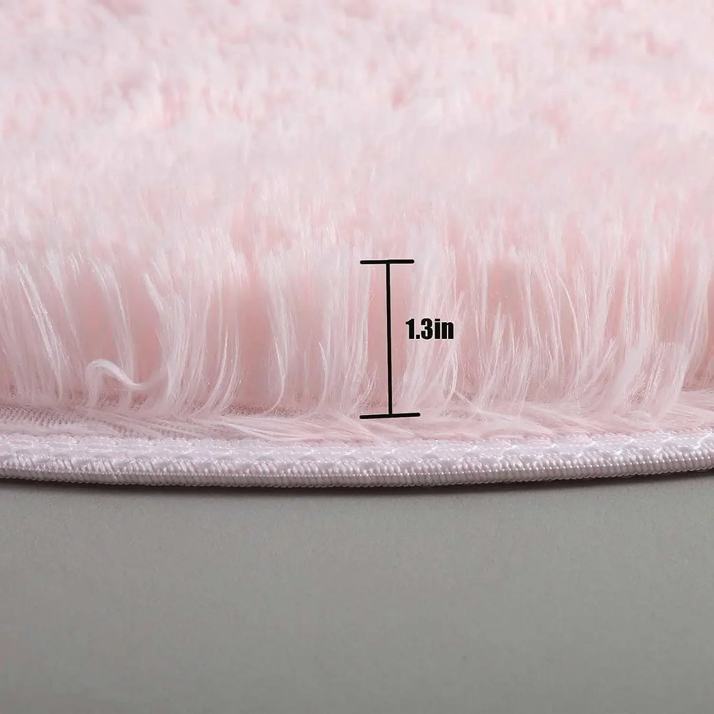 Tapis rond shaggy Nuage