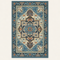 Tapis géométrique rétro Alba, vue complète du motif sur fond clair