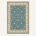 Tapis bohème lavable Albaïa, vue complète du motif sur fond clair