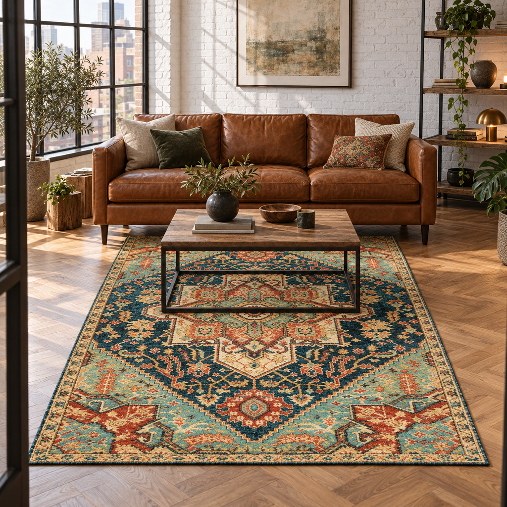 Tapis Alma dans la pièce, vue d'ensemble