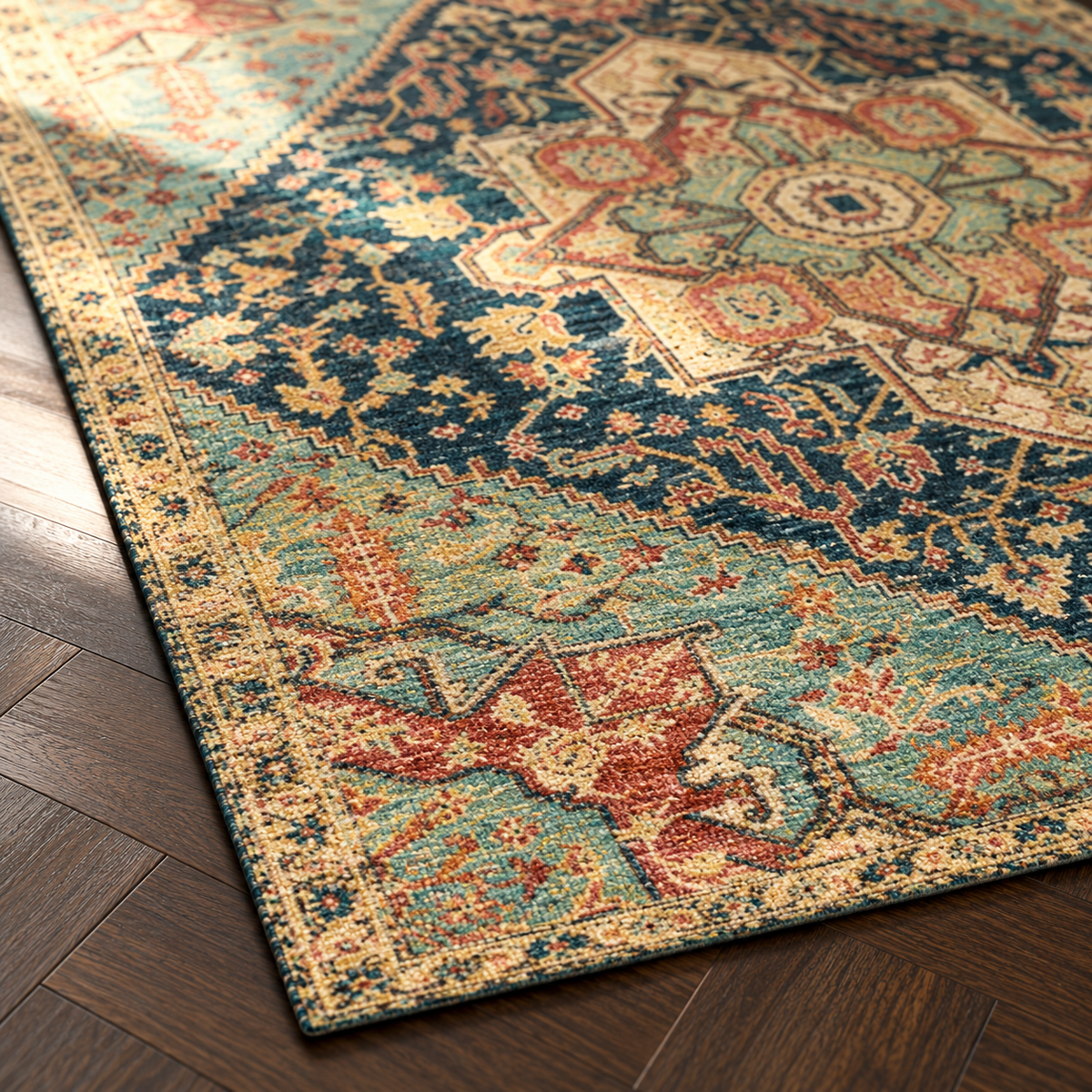 Angle du tapis Alma en gros plan