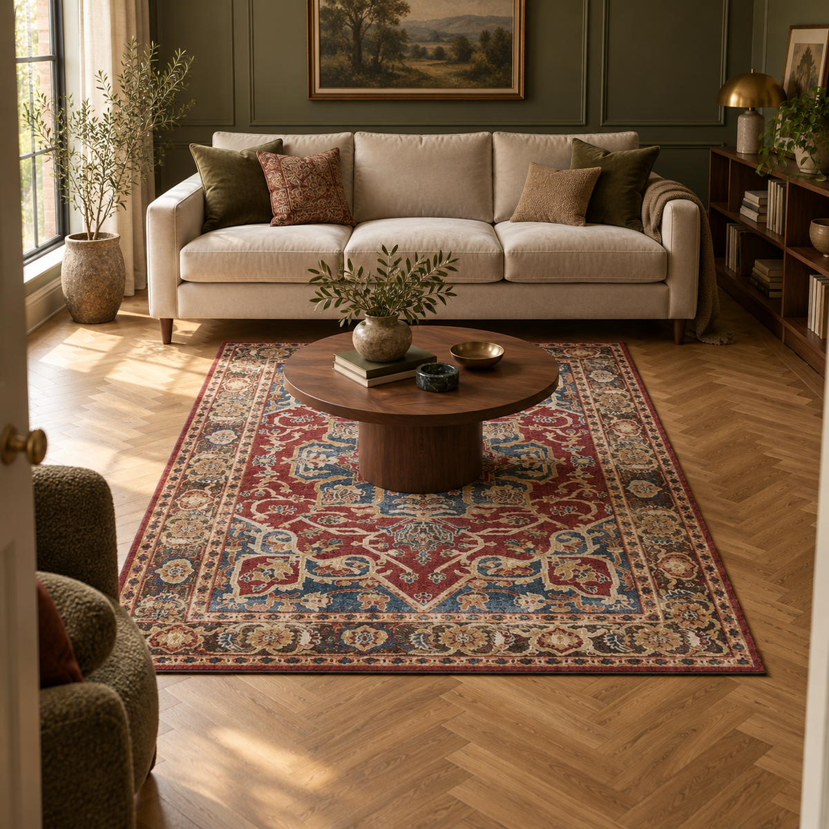 Tapis Amalia dans la pièce, vue d'ensemble