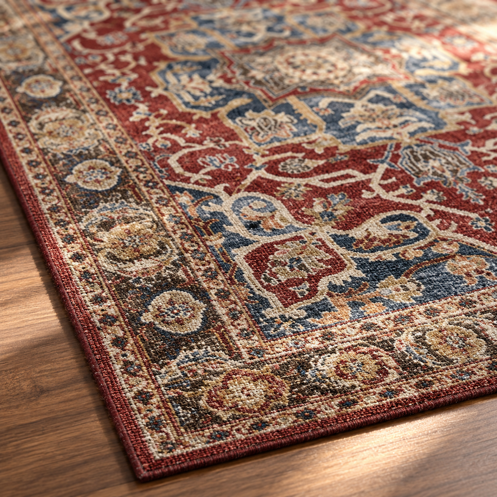 Angle du tapis Amalia en gros plan