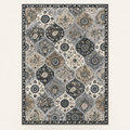 Tapis vintage persan Amira, vue complète du motif sur fond clair