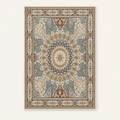 Tapis bohème lavable Apolline, vue complète du motif sur fond clair