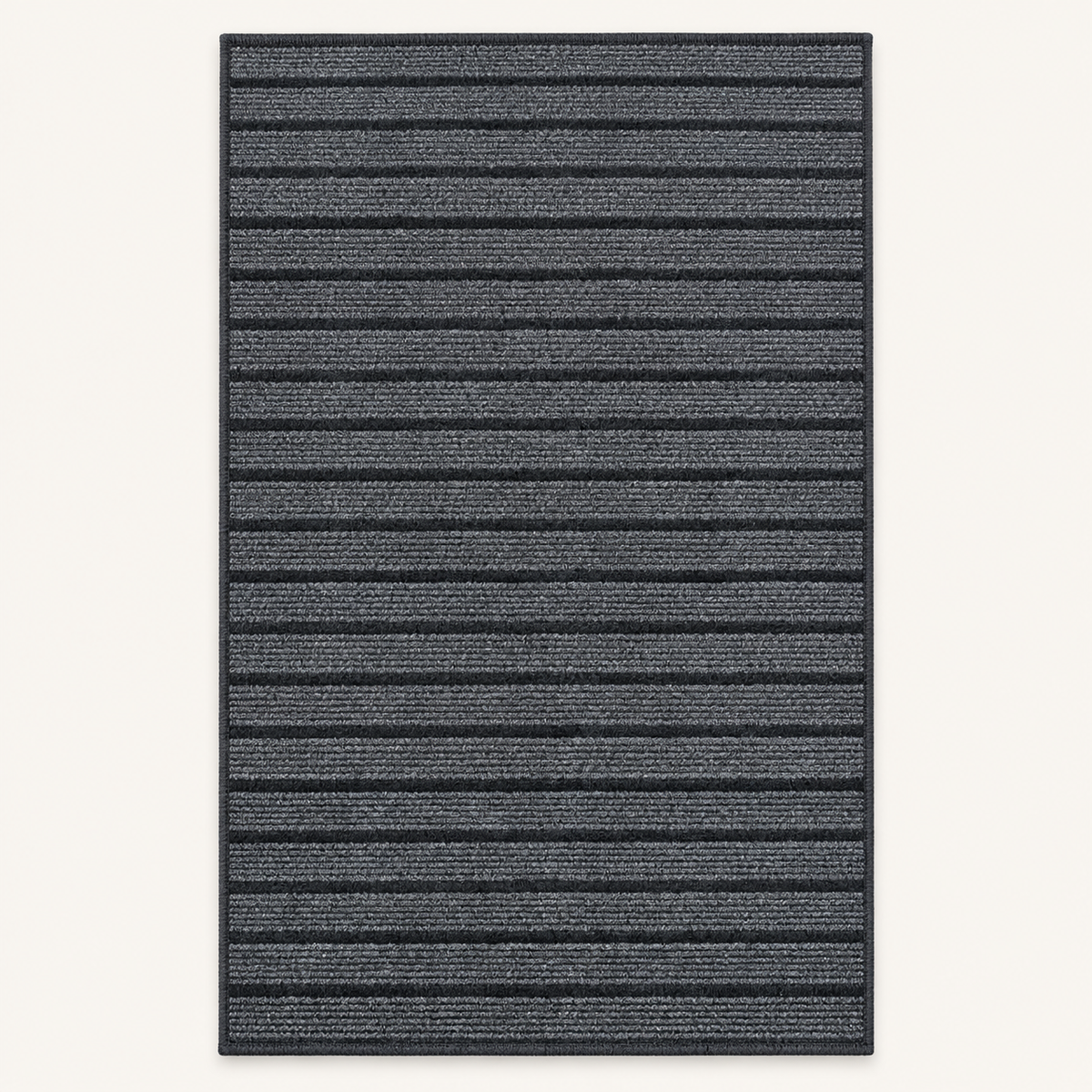 Tapis d'entrée strié Ardoise, vue complète du motif sur fond clair