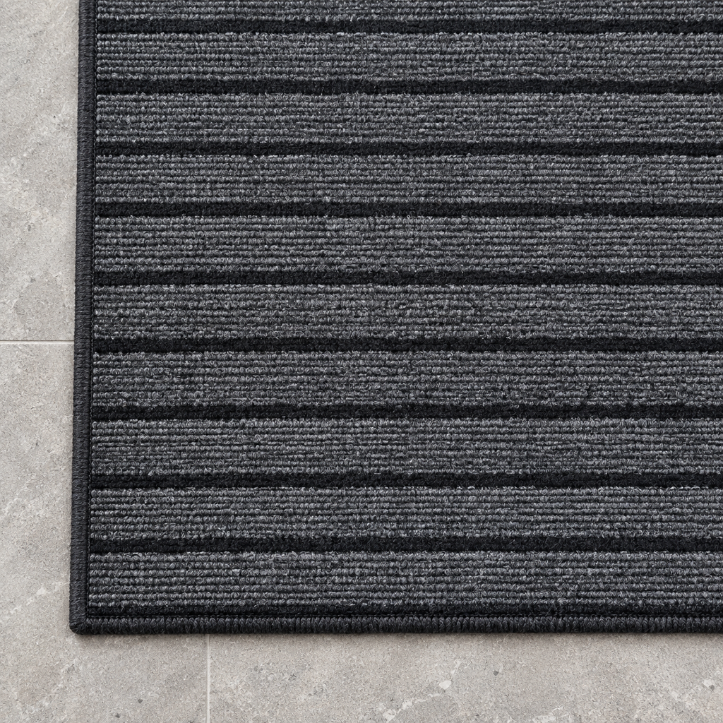 Détail du motif du tapis Ardoise, vu du dessus