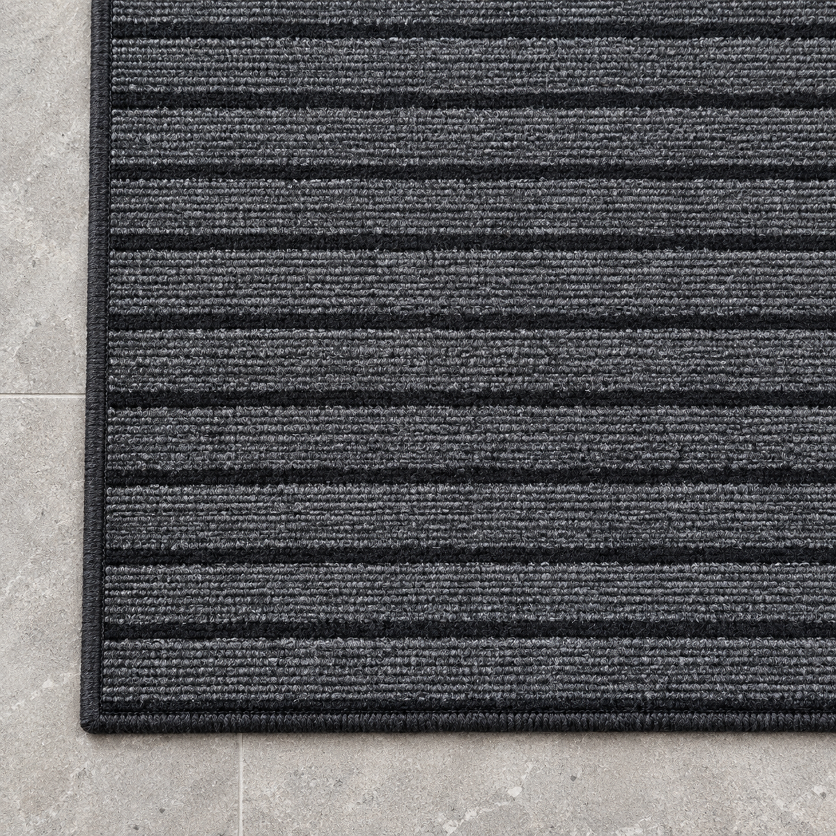 Détail du motif du tapis Ardoise, vu du dessus