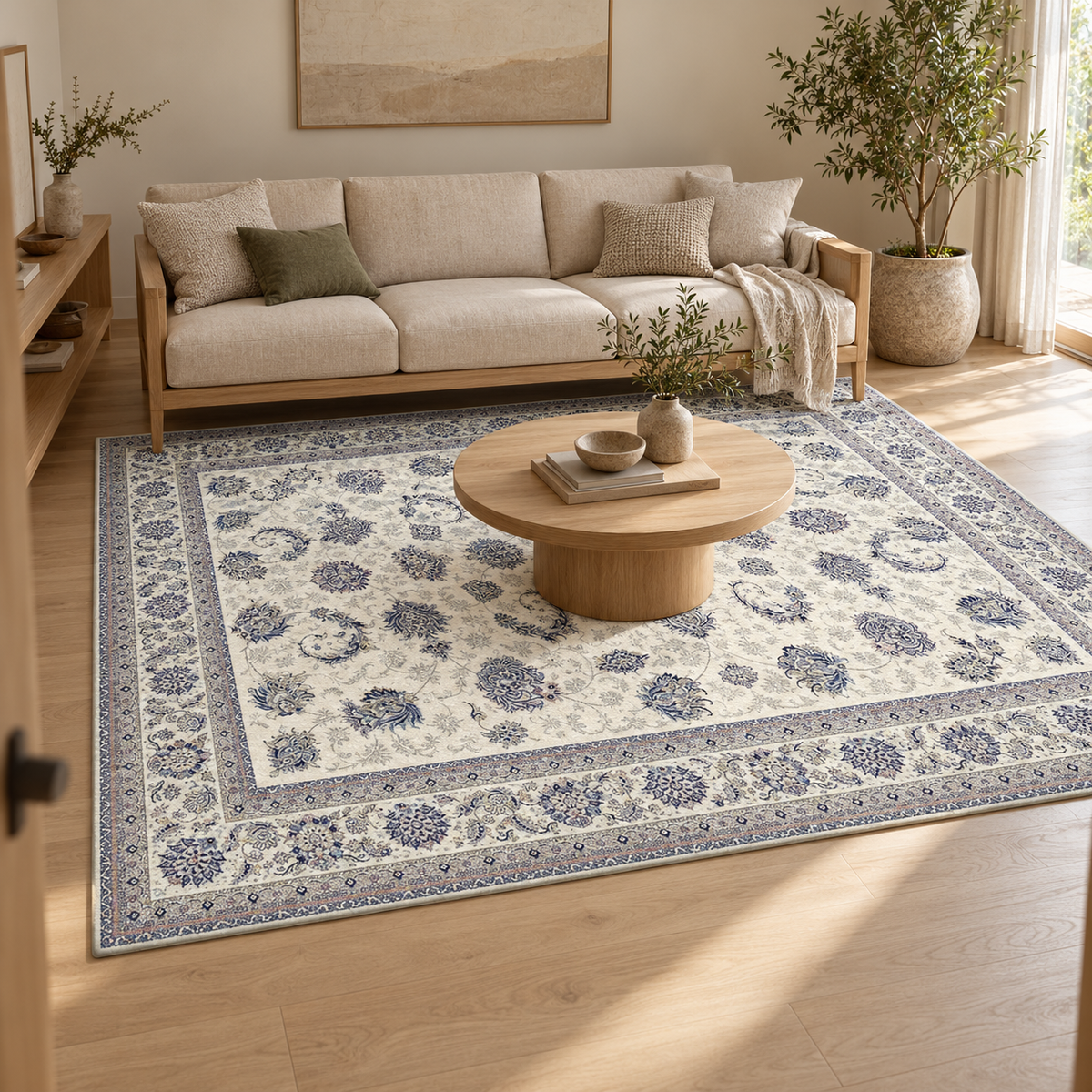 Tapis Azélie dans la pièce, vue d'ensemble