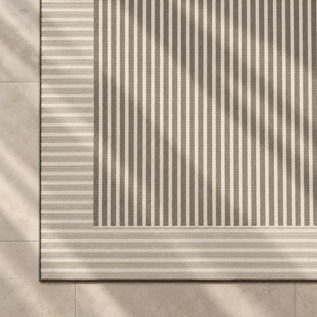 Détail du motif du tapis Bianca, vu du dessus