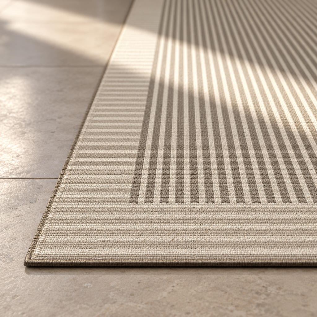Bord du tapis Bianca en gros plan
