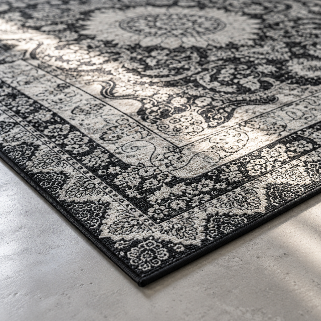 Angle du tapis Camélia en gros plan