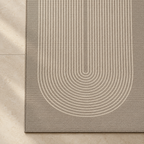 Détail du motif du tapis Camille, vu du dessus