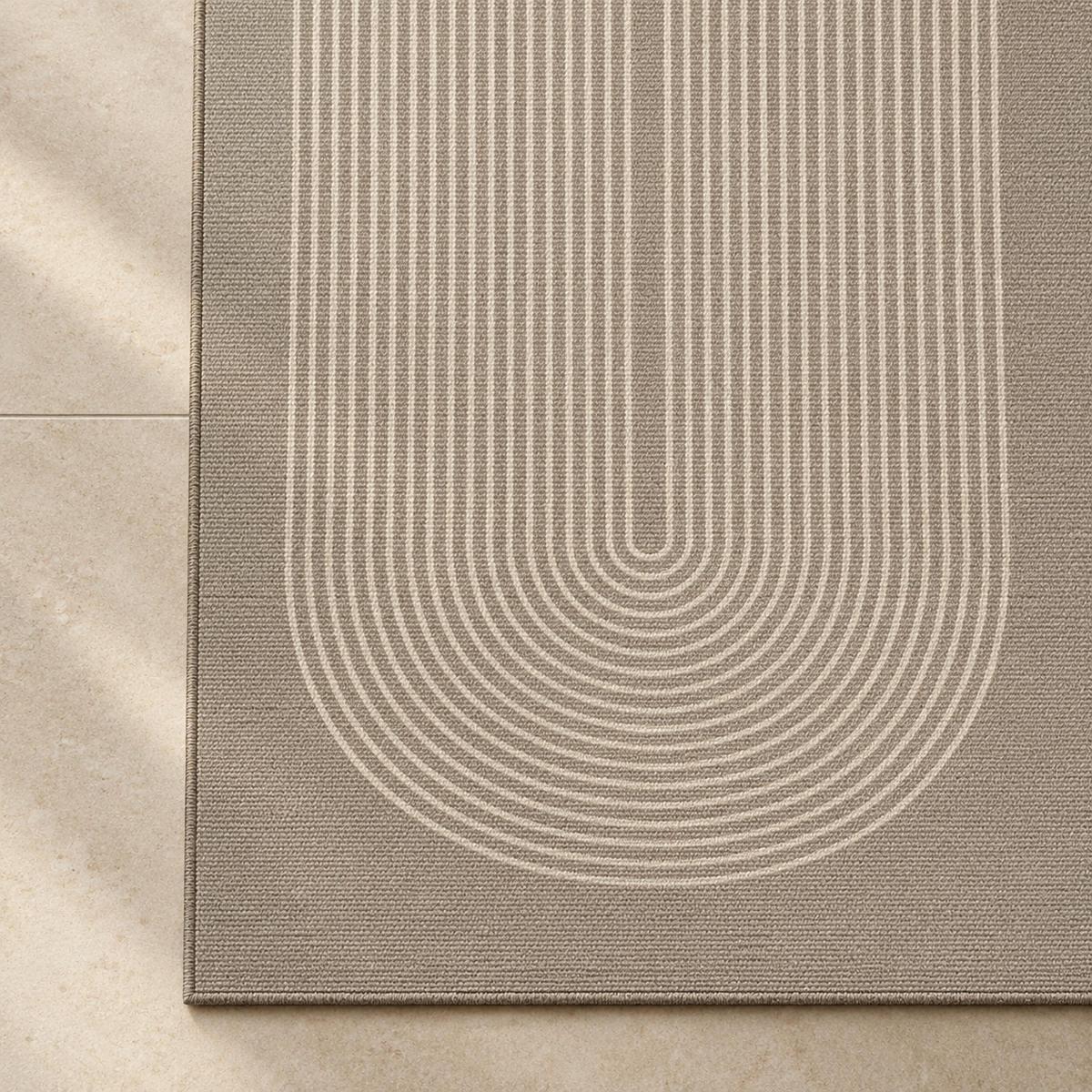 Détail du motif du tapis Camille, vu du dessus
