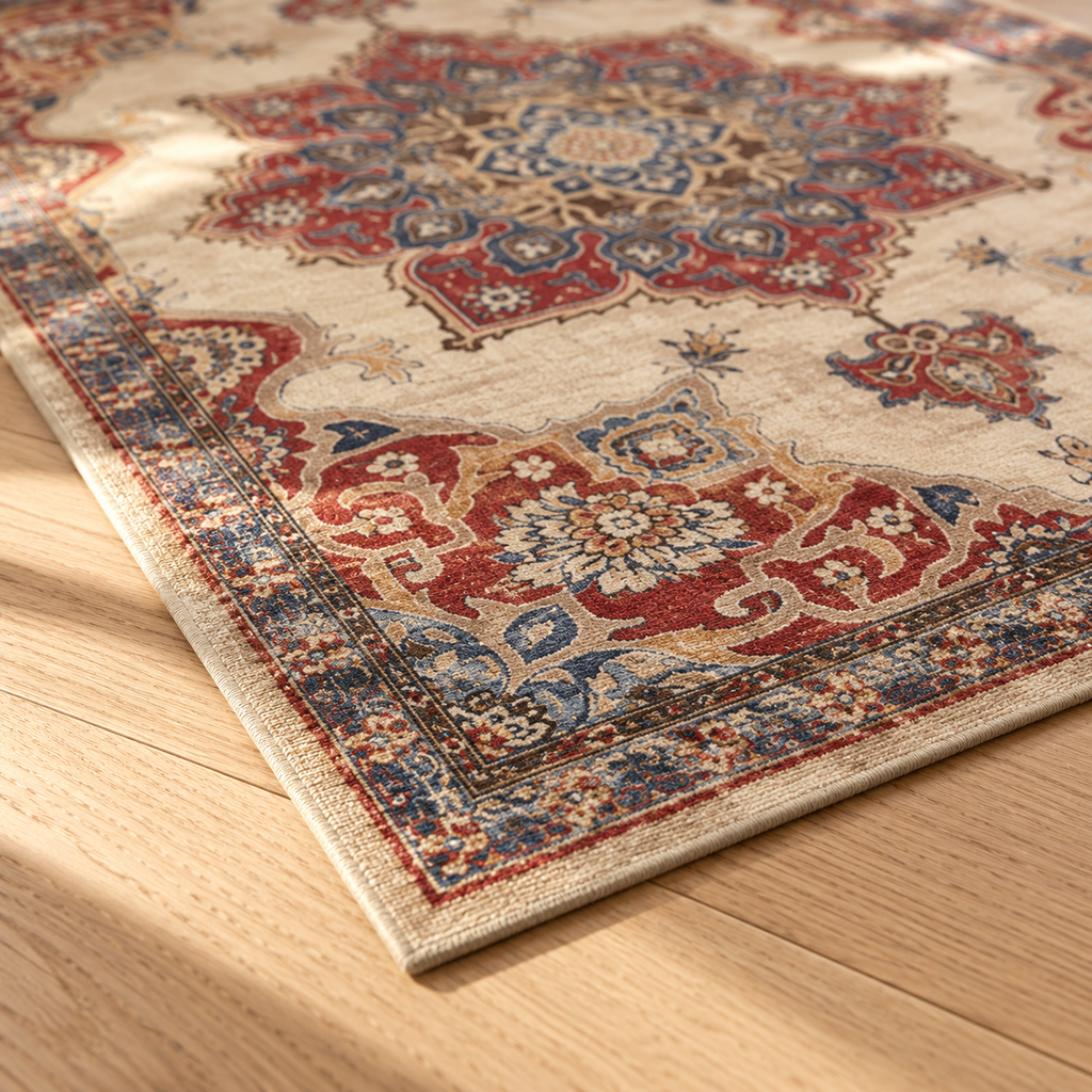 Angle du tapis Célia en gros plan