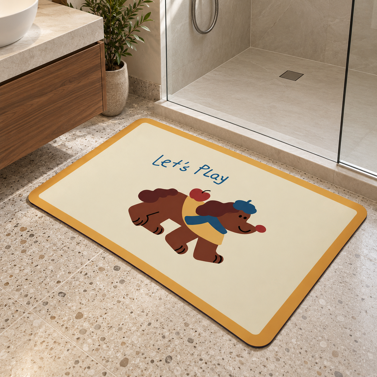 Tapis Charlie dans la pièce, vue d'ensemble