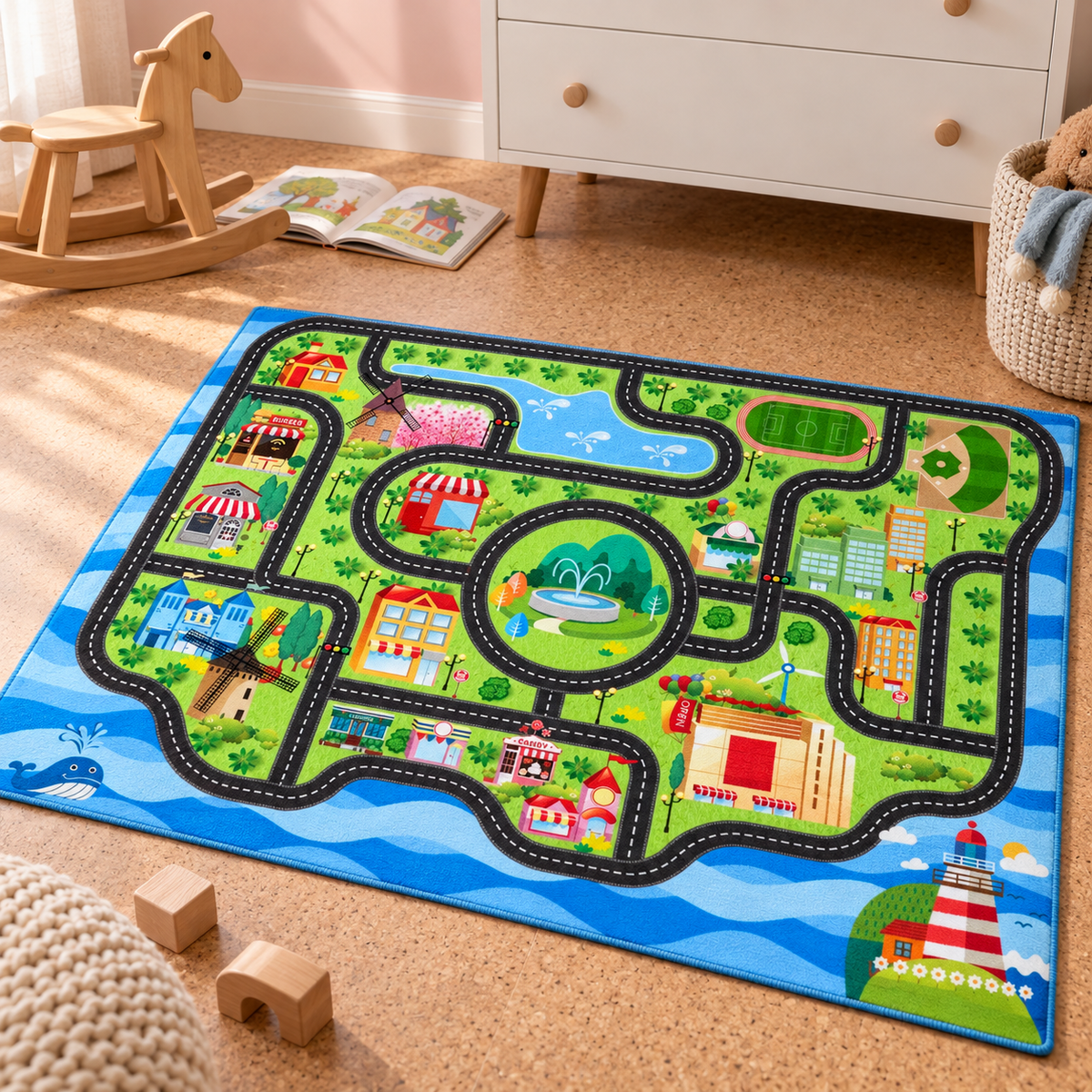 Tapis La Cité en situation, ambiance