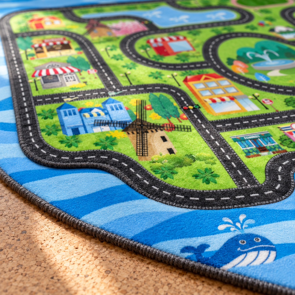 Bord du tapis La Cité en gros plan