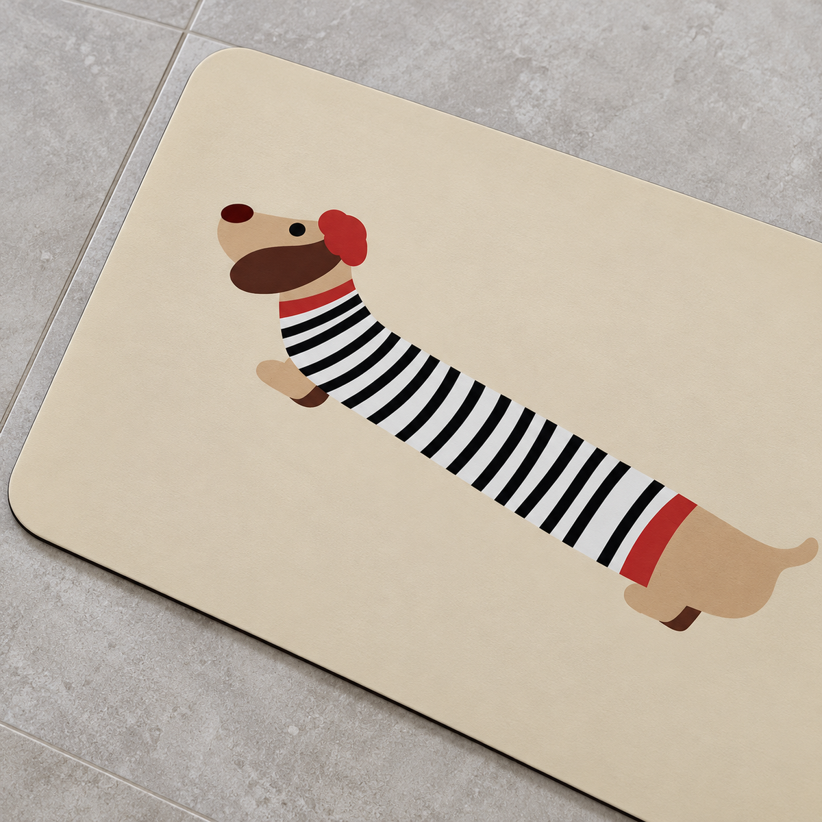 Détail du motif du tapis Clémentine, vu du dessus