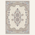Tapis persan bohème Dalia, vue complète du motif sur fond clair