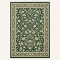 Tapis floral vintage Églantine, vue complète du motif sur fond clair