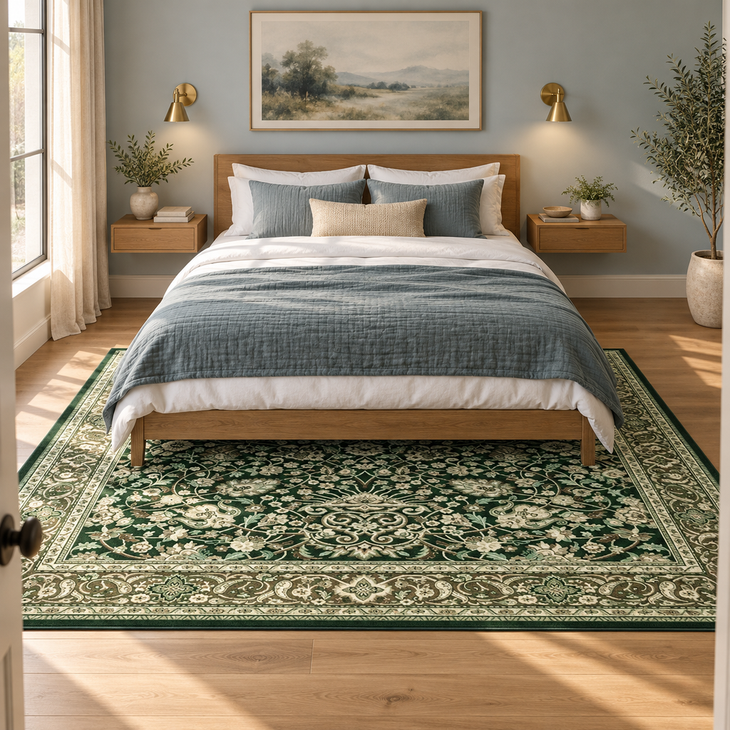 Tapis Églantine dans la pièce, vue d'ensemble