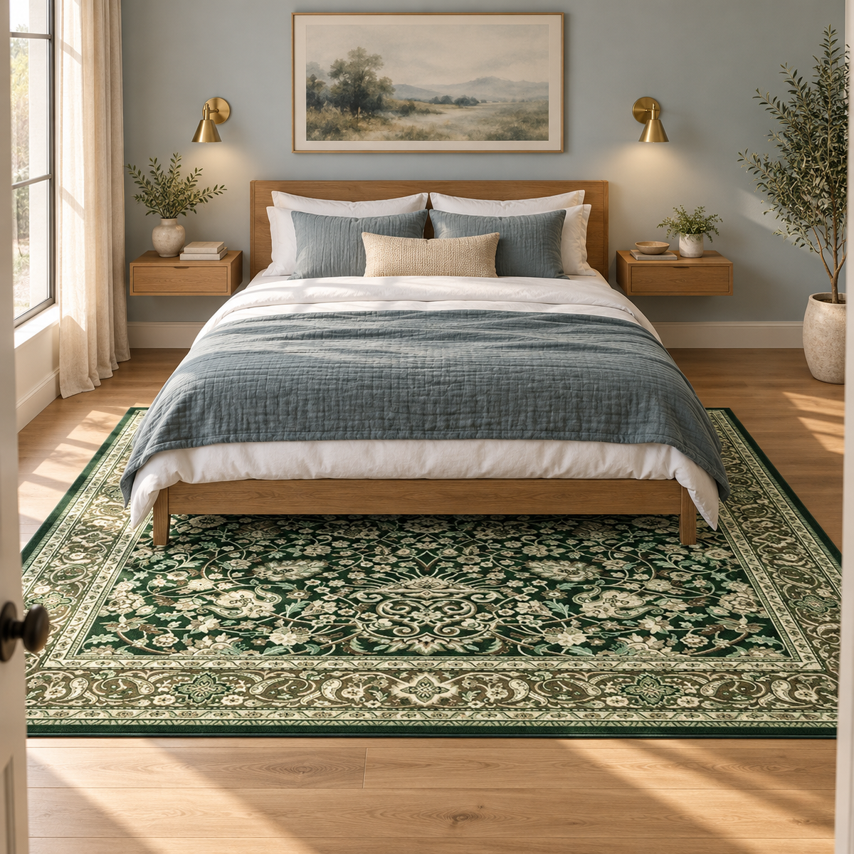 Tapis Églantine dans la pièce, vue d'ensemble