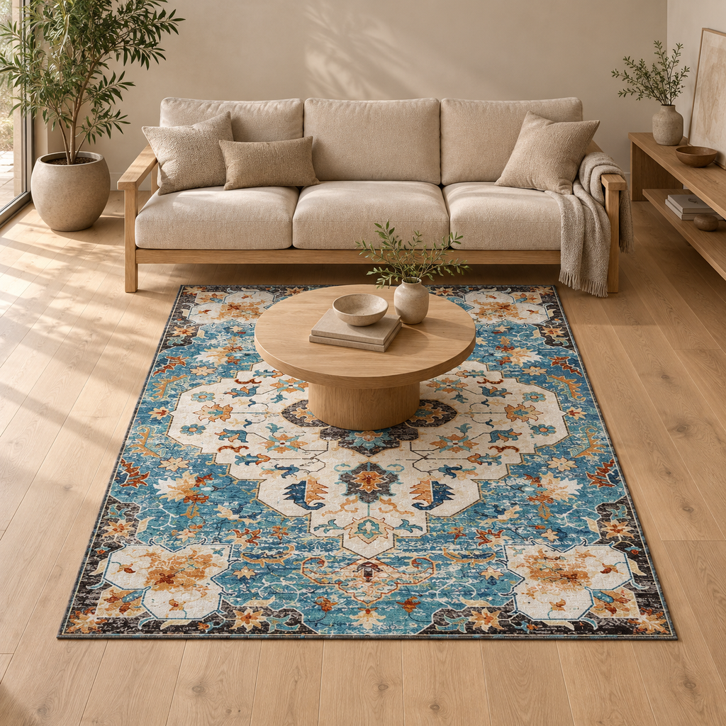 Tapis Elina dans la pièce, vue d'ensemble