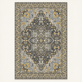 Tapis géométrique rétro Éloïse, vue complète du motif sur fond clair