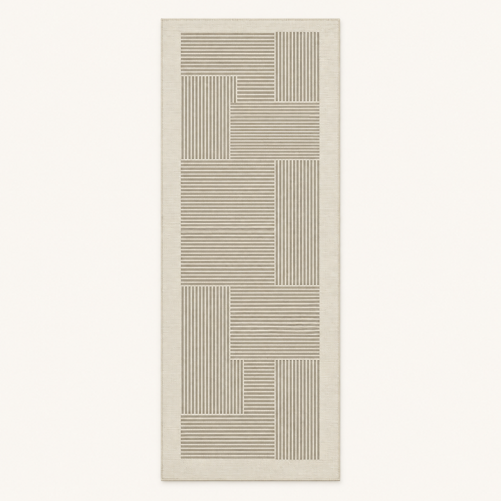 Tapis de cuisine absorbant Emma, vue complète du motif sur fond clair