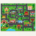 Tapis circuit enfant Escapade, vue complète du motif sur fond clair