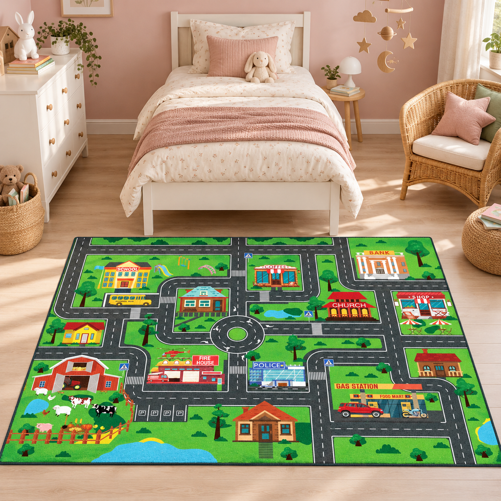 Tapis Escapade dans la pièce, vue d'ensemble