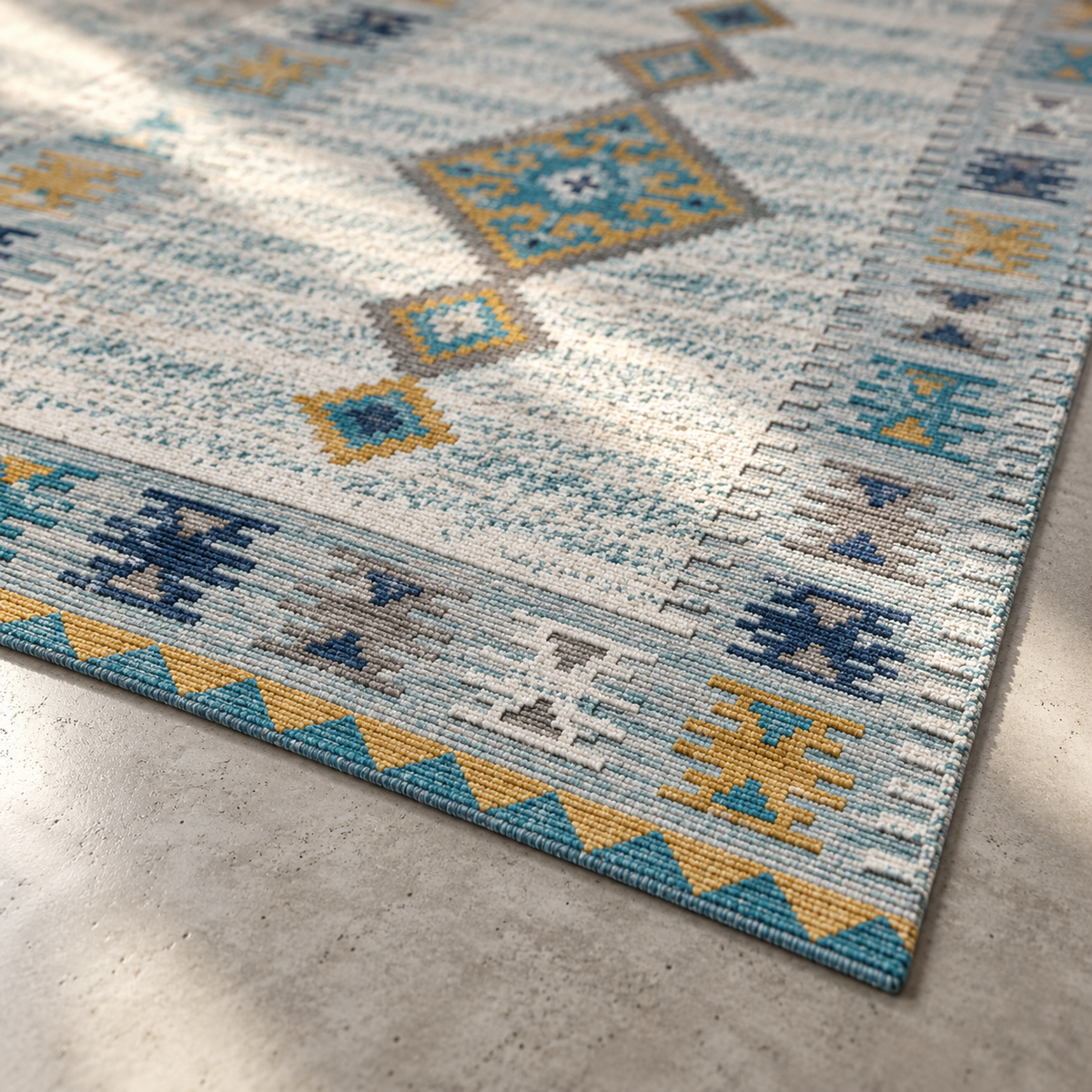 Angle du tapis Esmée en gros plan