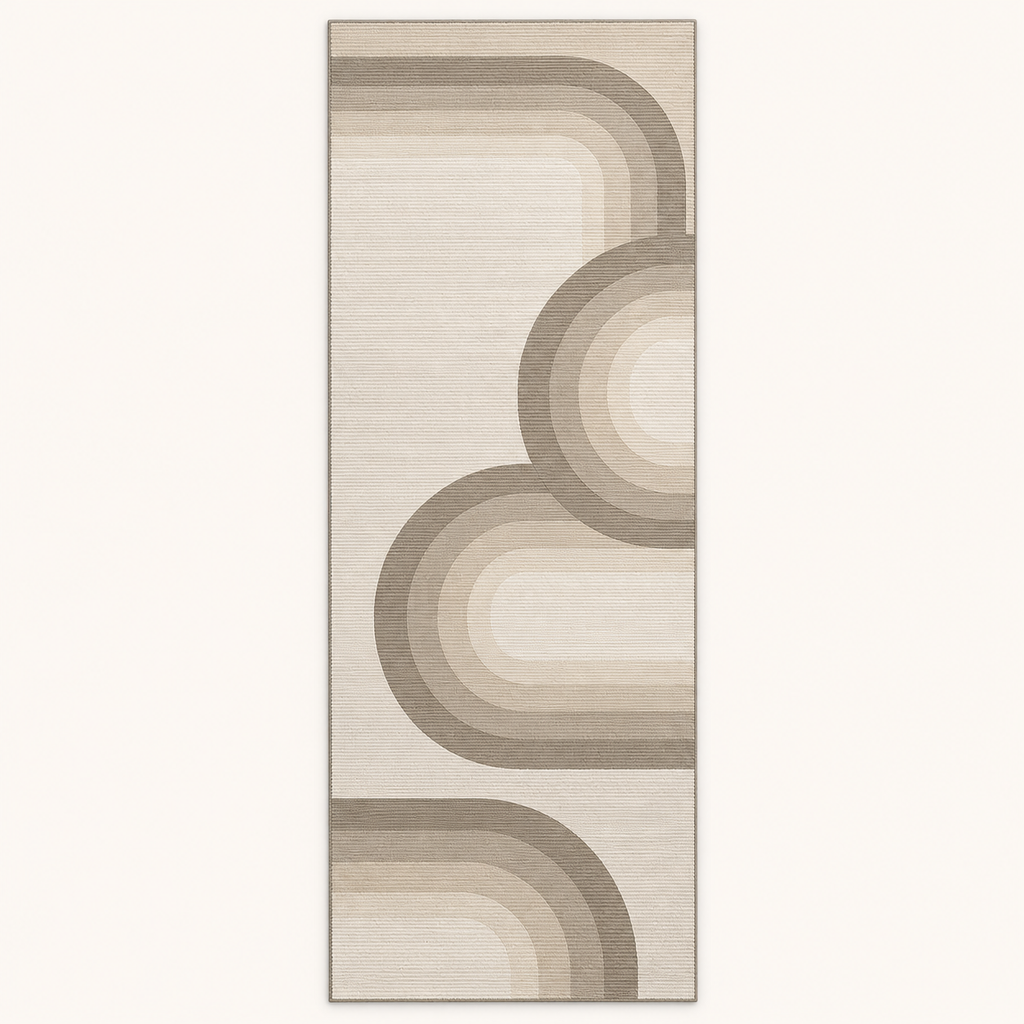 Tapis de cuisine absorbant Gabrielle, vue complète du motif sur fond clair