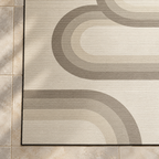 Détail du motif du tapis Gabrielle, vu du dessus