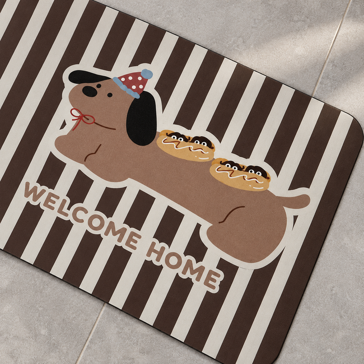 Détail du motif du tapis Gaston, vu du dessus