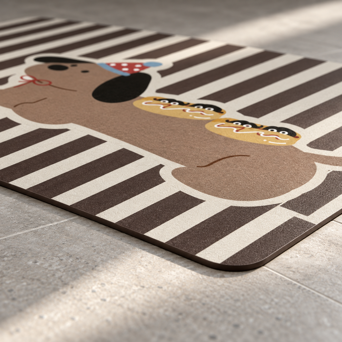 Bord du tapis Gaston en gros plan