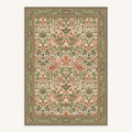 Tapis floral vintage Iris, vue complète du motif sur fond clair