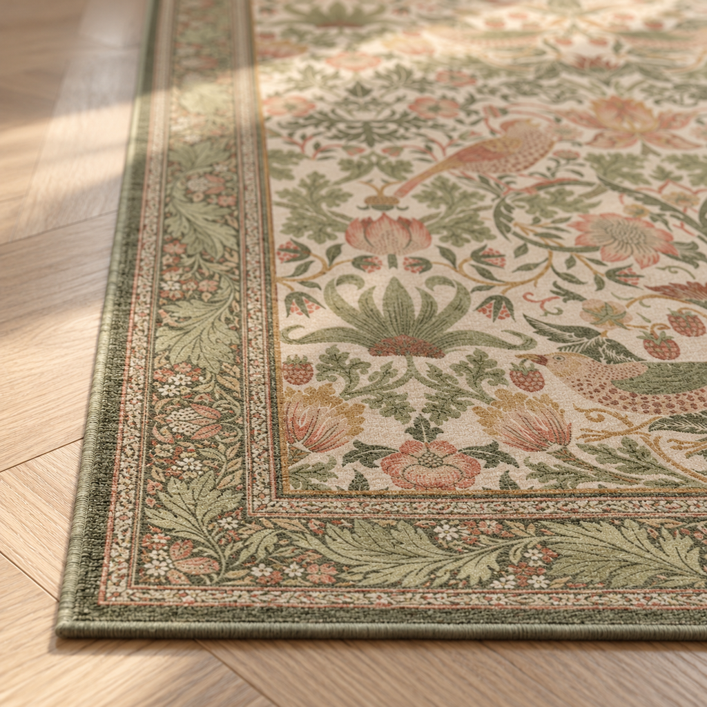 Bord du tapis Iris en gros plan