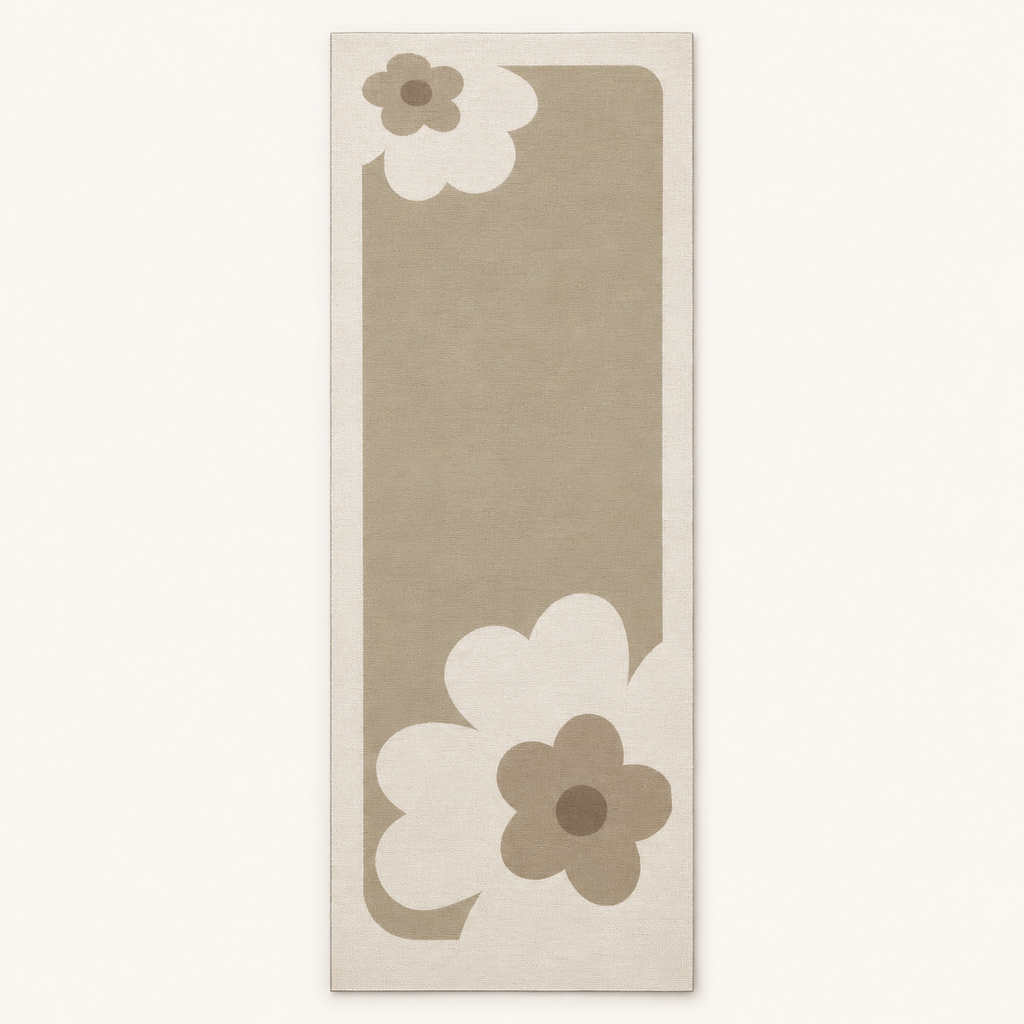 Tapis de cuisine absorbant Jade, vue complète du motif sur fond clair