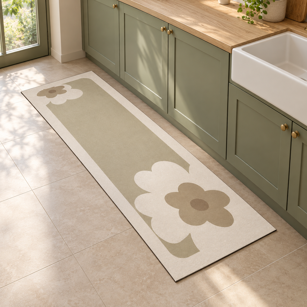 Tapis Jade dans la pièce, vue d'ensemble