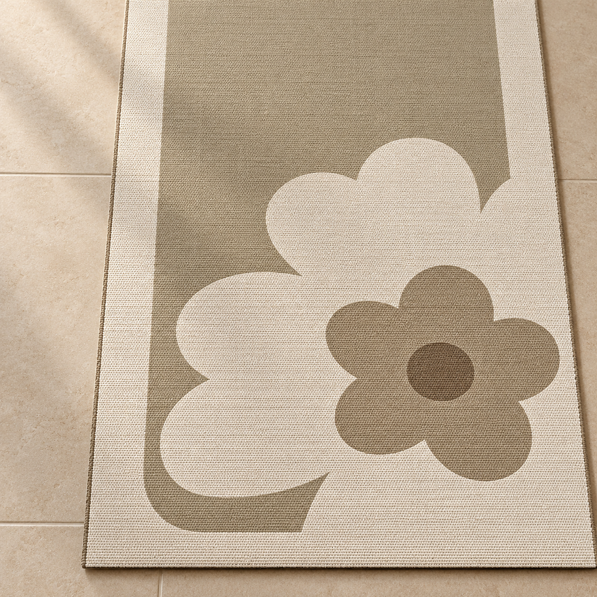 Détail du motif du tapis Jade, vu du dessus