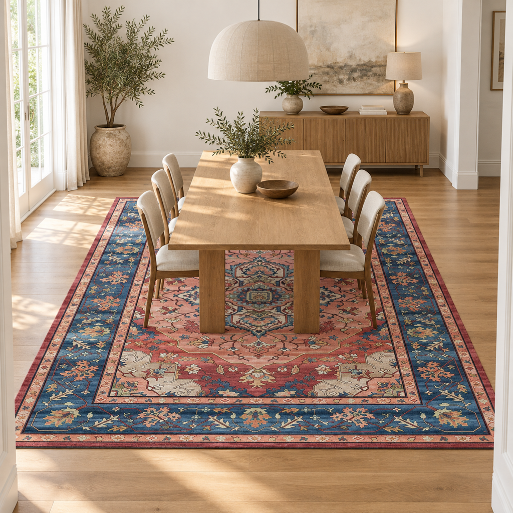 Tapis Juliette dans la pièce, vue d'ensemble