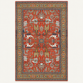 Tapis géométrique rétro Kiara, vue complète du motif sur fond clair