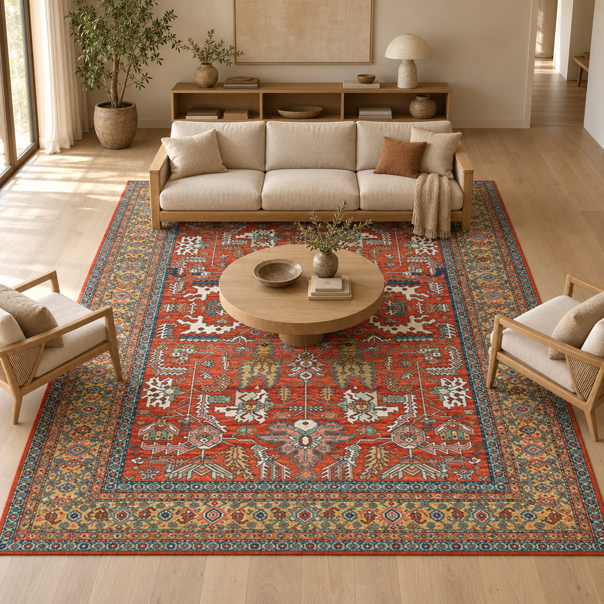 Tapis Kiara dans la pièce, vue d'ensemble