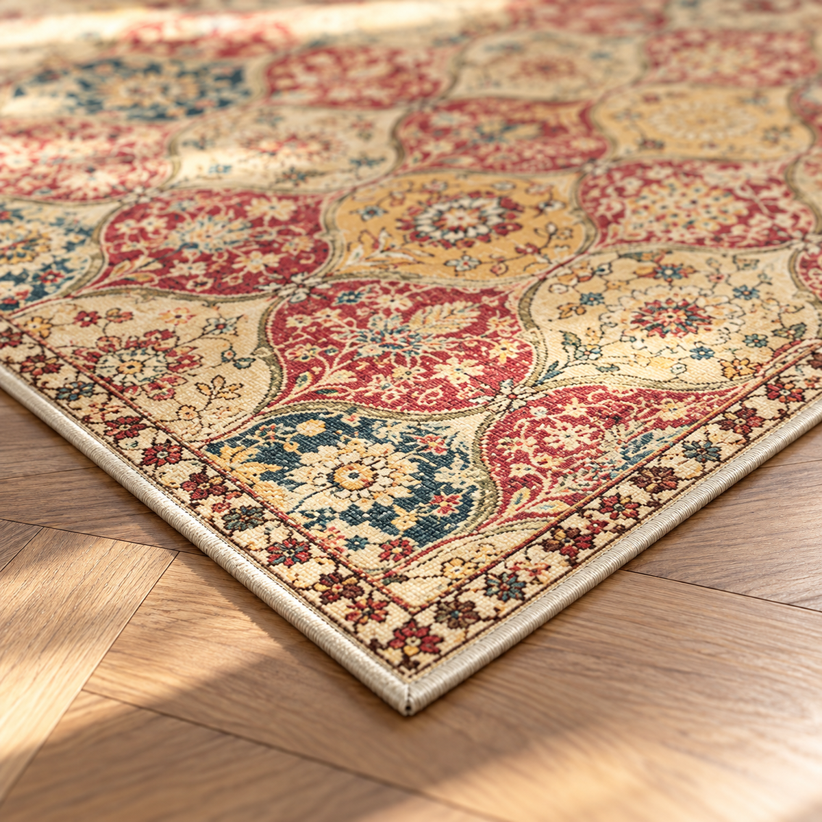 Angle du tapis Leïla en gros plan