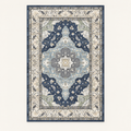 Tapis bohème lavable Linaé, vue complète du motif sur fond clair