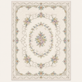 Tapis persan bohème Liora, vue complète du motif sur fond clair