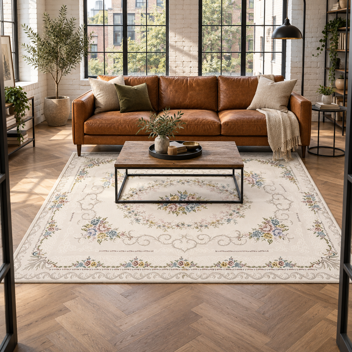 Tapis Liora dans la pièce, vue d'ensemble